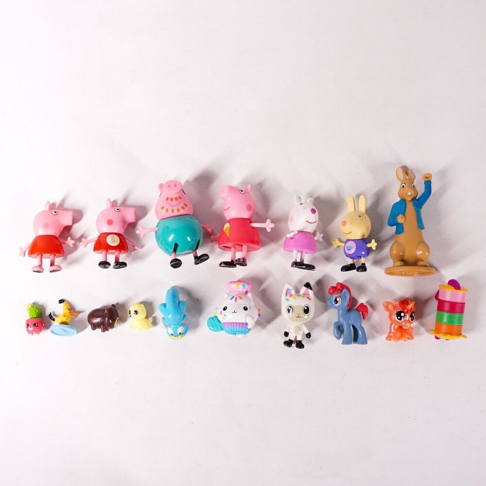 2" Pigs Bunny Rabbits My Little Pony Pets Random Mixed Action Figure Toy Lot x17